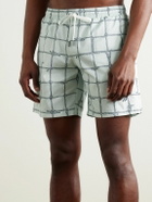 Brioni - Straight-Leg Long-Length Printed Swim Shorts - Green