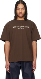 WOOYOUNGMI Brown Printed Logo T-shirt