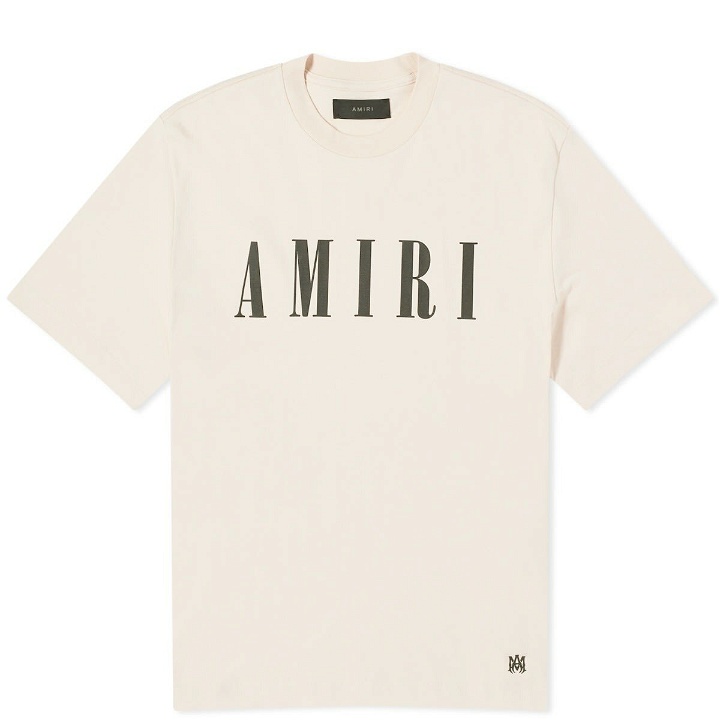 Photo: AMIRI Men's Core Logo T-Shirt in Cream Tan