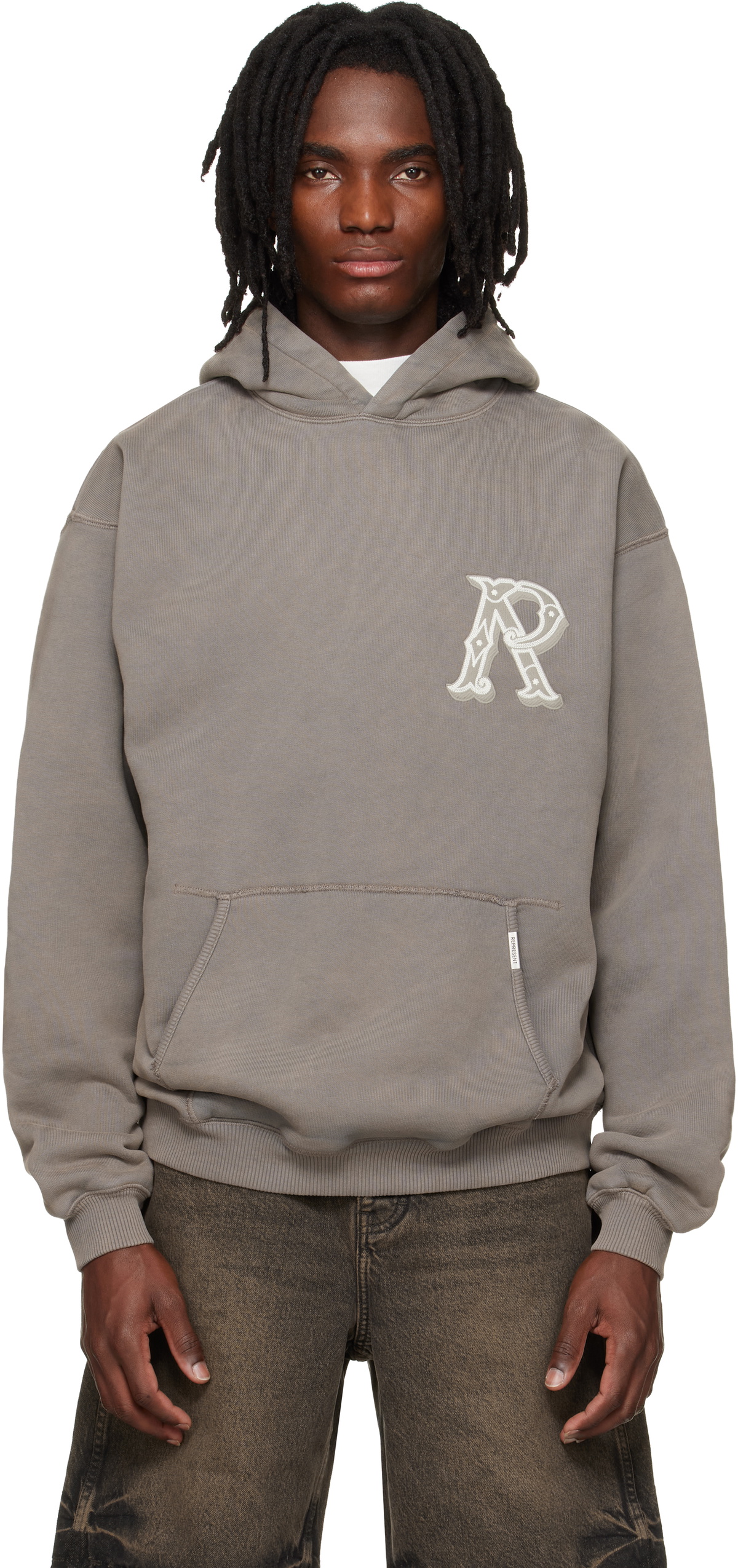 Represent Brown Western Initial Hoodie