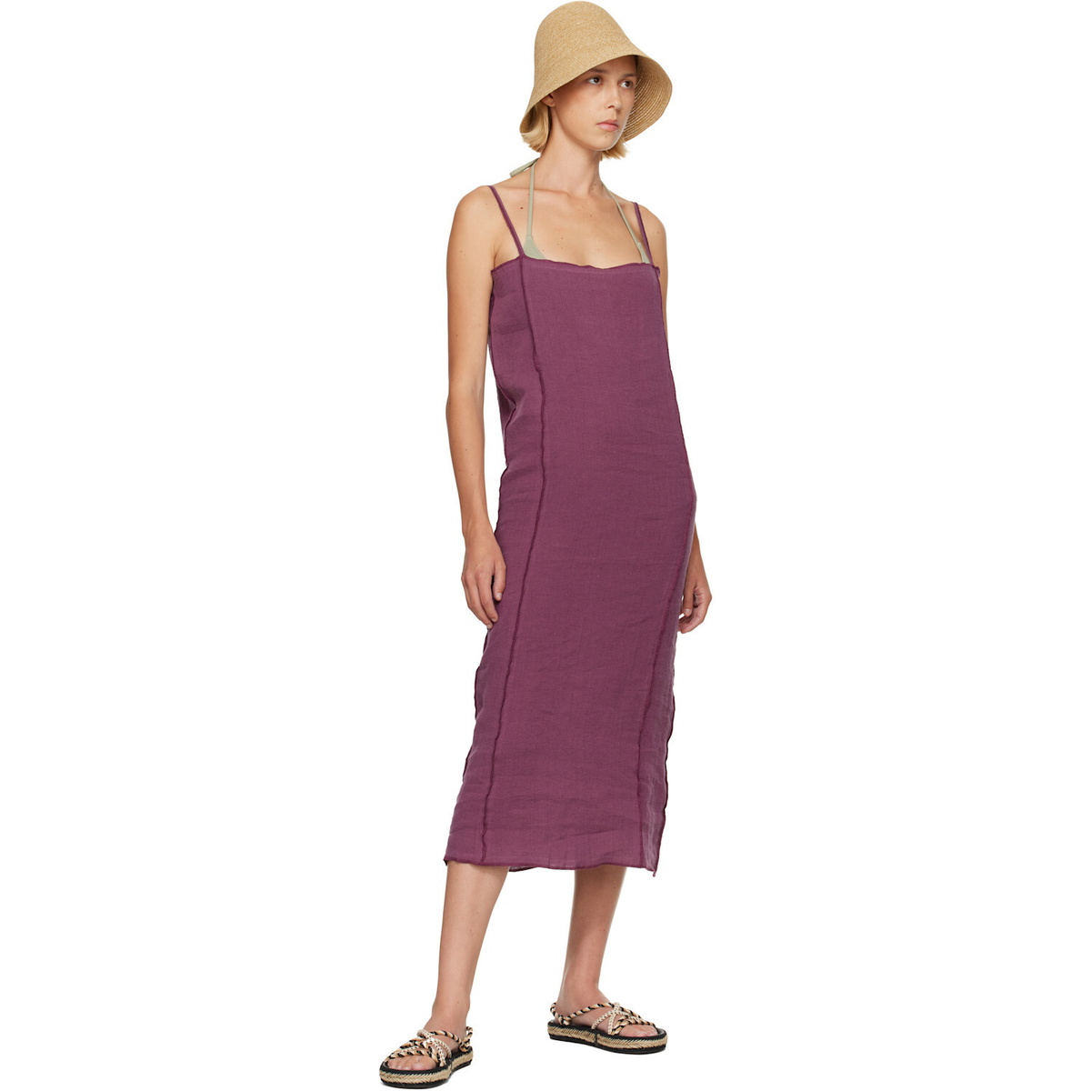 Baserange Purple Shok Slip Midi Dress