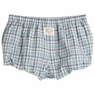 Acne Studios Women's Pebby Check Mini Shorts in Blue/White