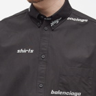 Balenciaga Men's All Over Logo Shirt in Black/White