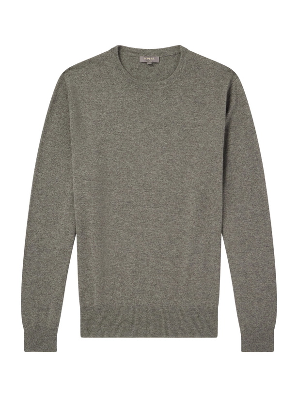 Photo: N.PEAL - Oxford Cashmere Sweater - Brown