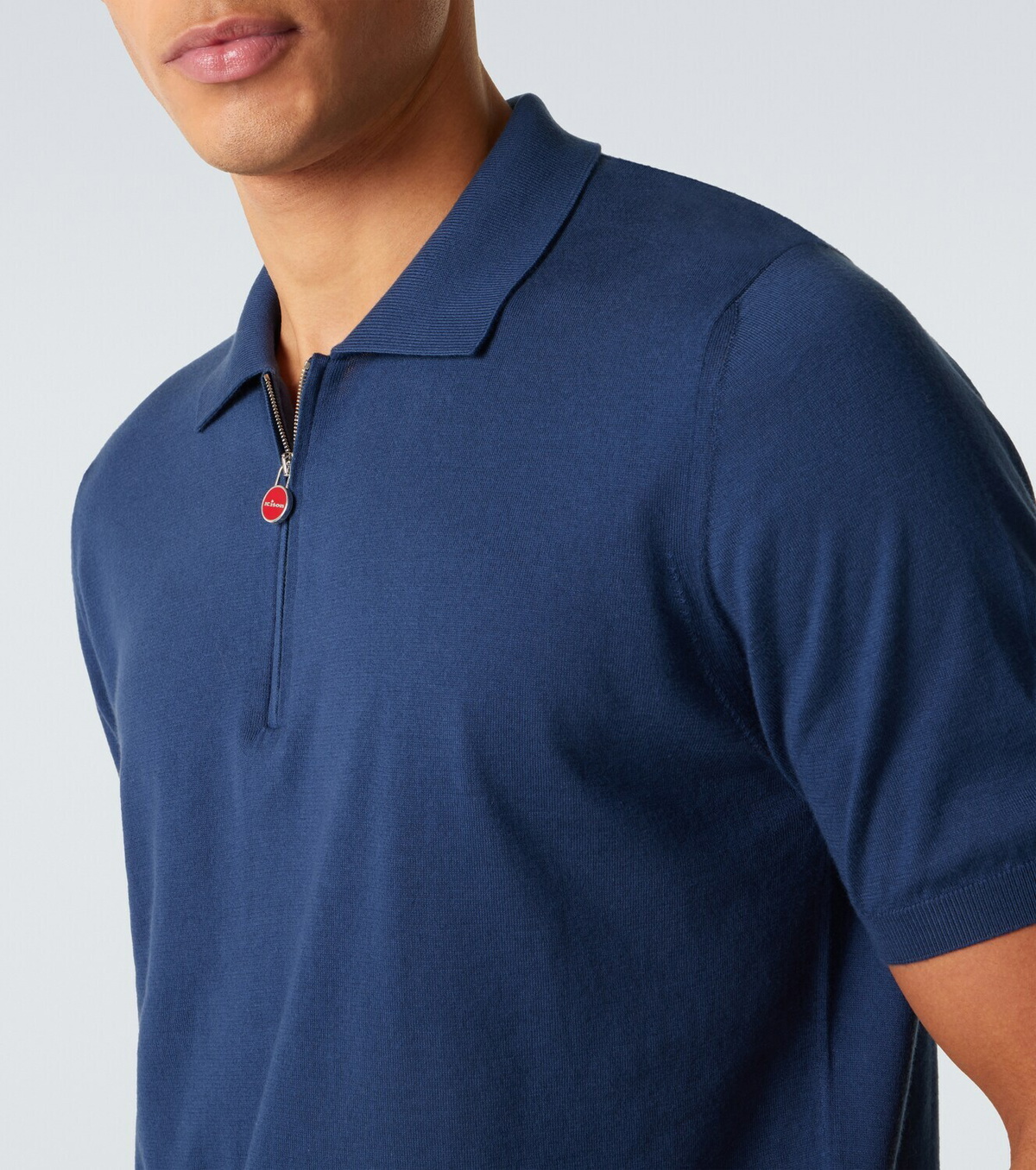 Kiton Cotton half-zip polo shirt
