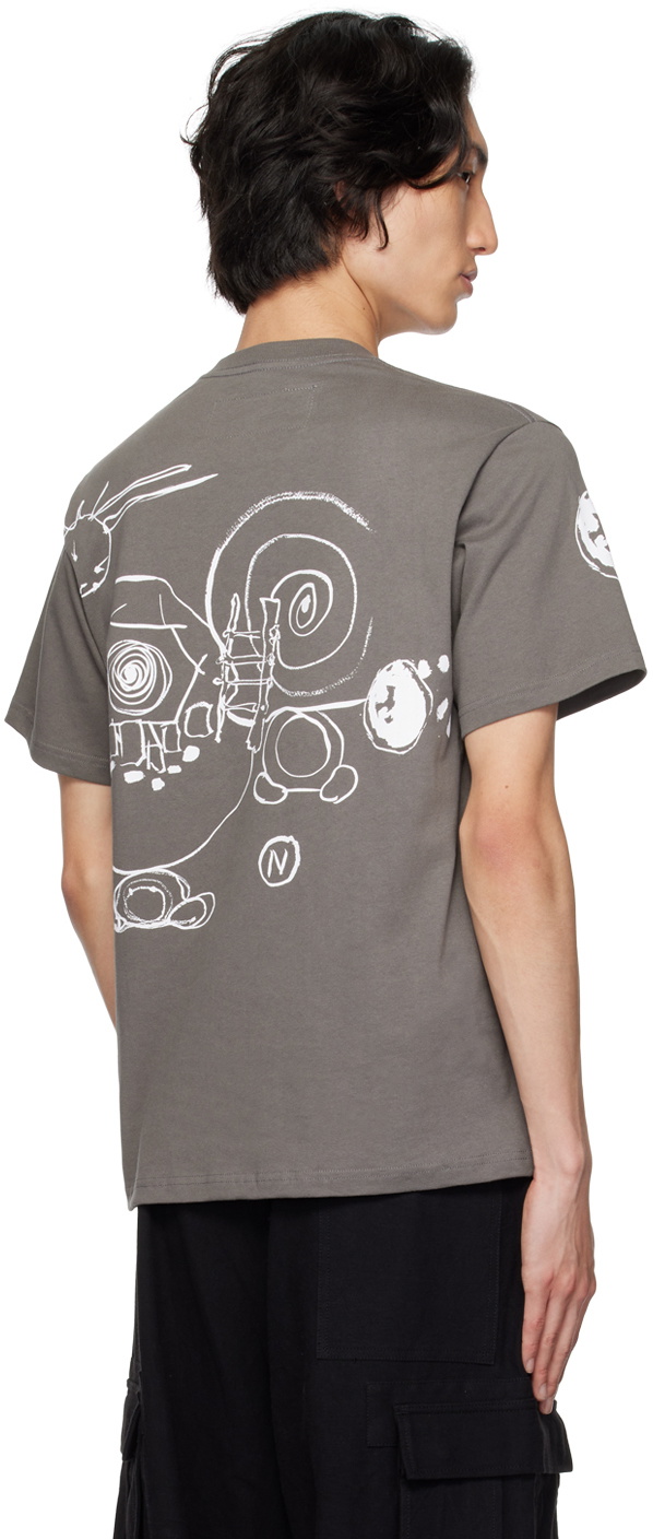 Gentle Fullness Gray Printed T-Shirt