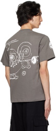 Gentle Fullness Gray Printed T-Shirt
