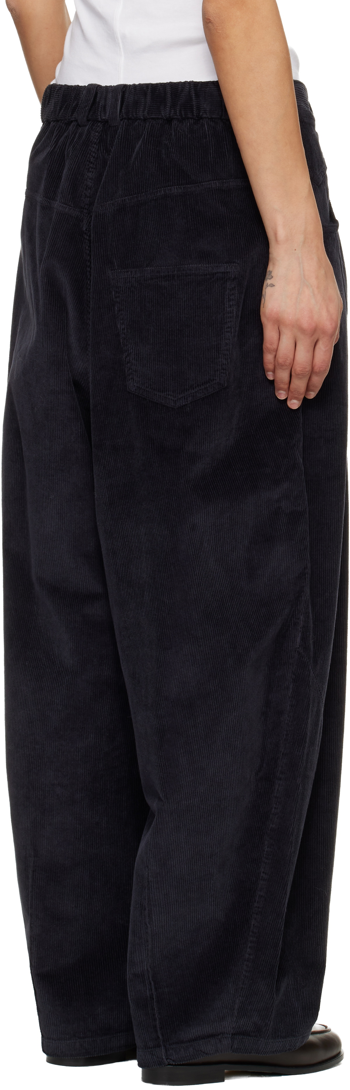 Cordera Navy Corduroy Baggy Trousers