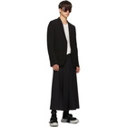 Rick Owens Black Wool Long Soft Blazer