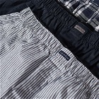Calvin Klein Men's CK Underwear Woven Boxer - 3 Pack in Tide/Morgan Plaid/Montague Stripe