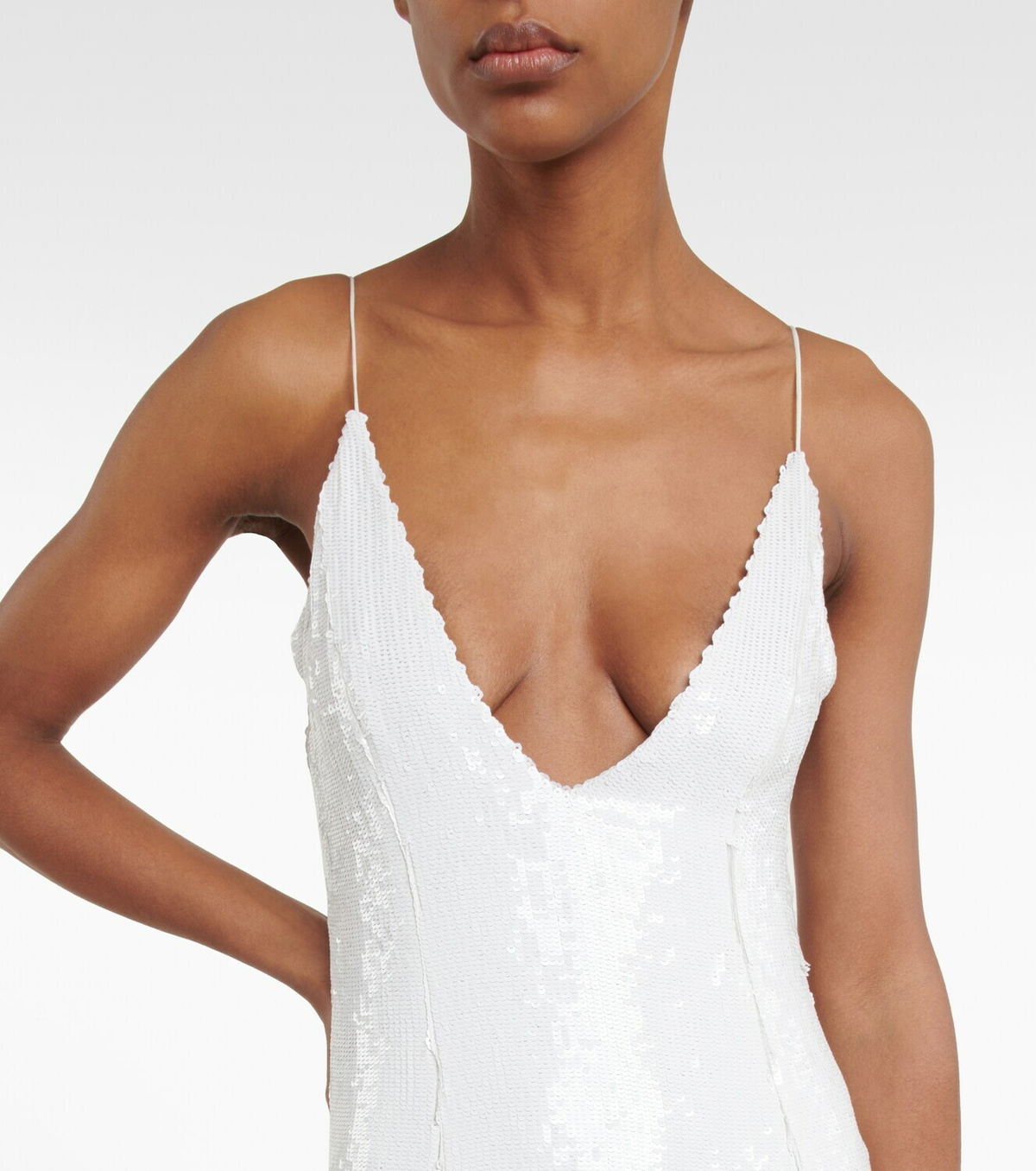 Khaite - Carina sequined slip dress