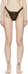 DU CIEL SSENSE Exclusive Brown Nuage Thong