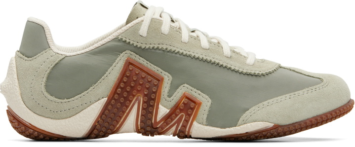 Photo: Merrell 1TRL Beige & Green Relay Fly Vent Sneakers