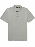 Theory - Bron Cotton-Jersey Polo Shirt - Gray