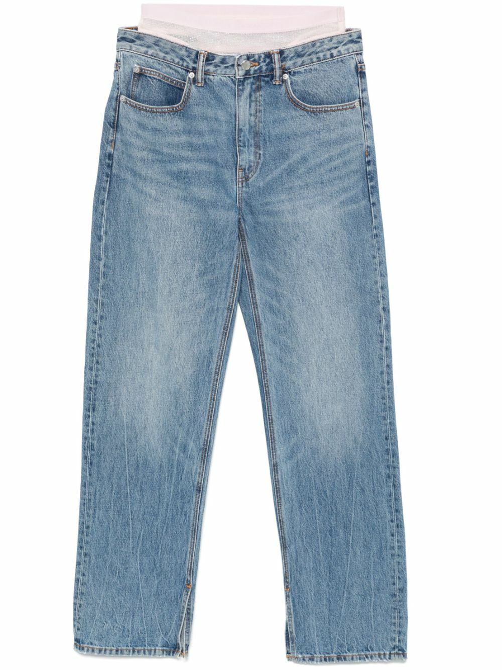 Alexander Wang Blue Detachable-Underwear Jeans Alexander Wang