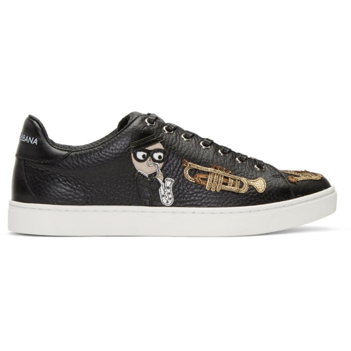 Photo: Dolce and Gabbana Black Sax Designers Sneakers
