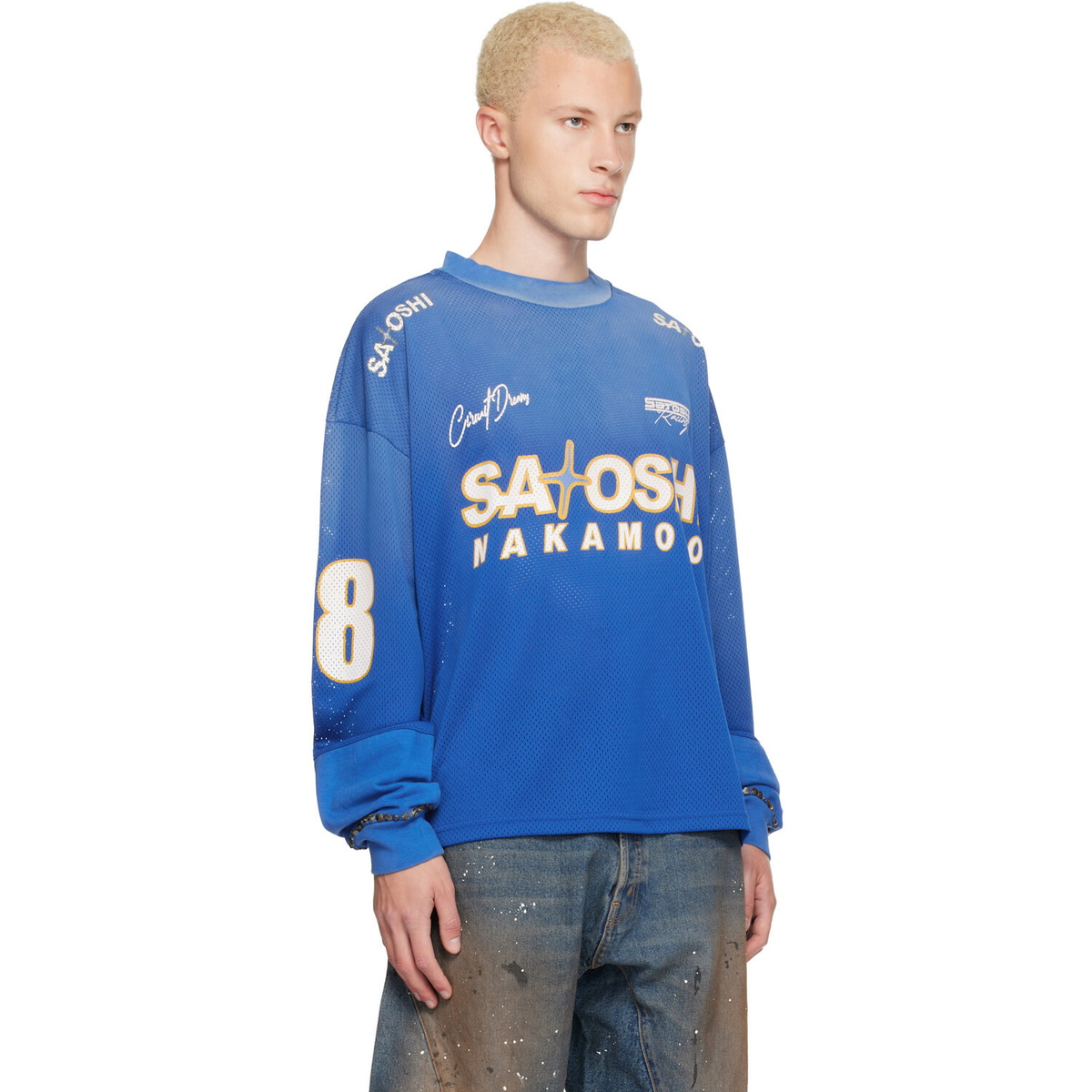 Satoshi Nakamoto Blue Mesh Moto Jersey