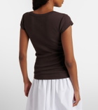 Joseph Saba ribbed-knit cotton-blend T-shirt