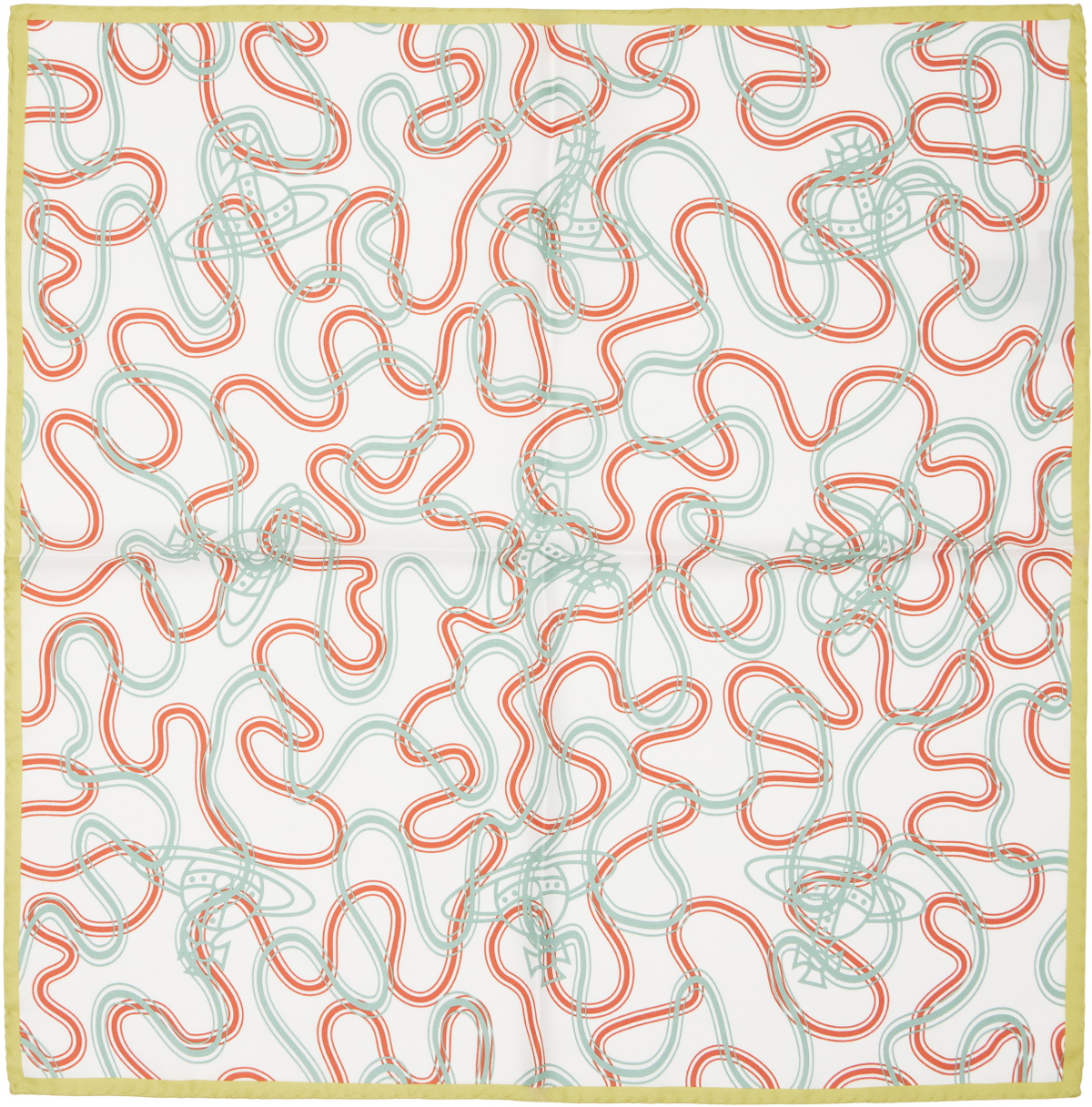 Vivienne Westwood Off-White Wiggle Orb Square Scarf