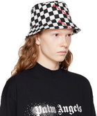 Palm Angels Black & White Damier Bucket Hat