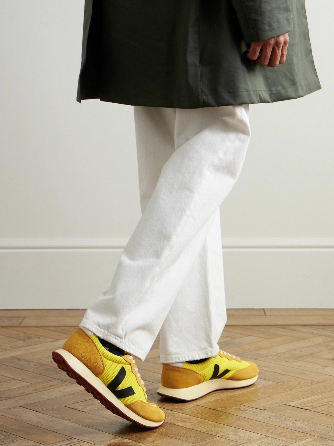 Veja - Rio Branco Leather-Trimmed Alveomesh and Suede Veja - Rio Branco Leather-Trimmed Alveomesh and Suede