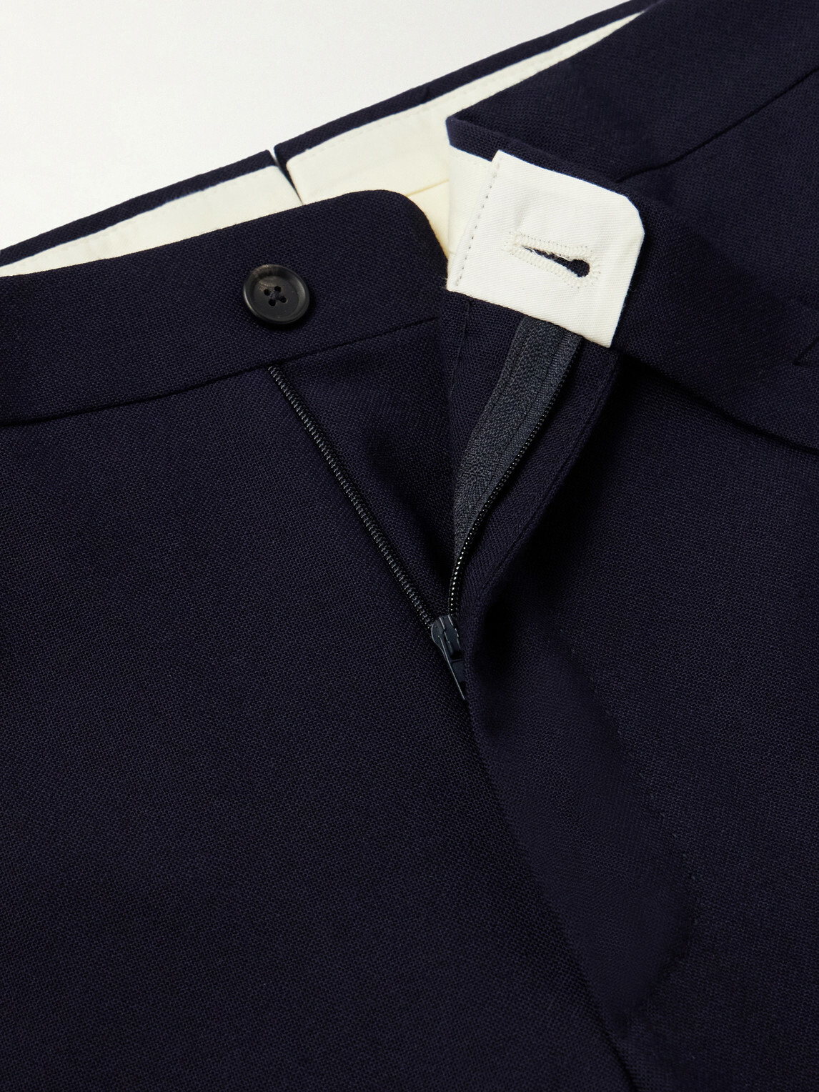 De Petrillo - Tapered Virgin Wool Suit Trousers - Blue