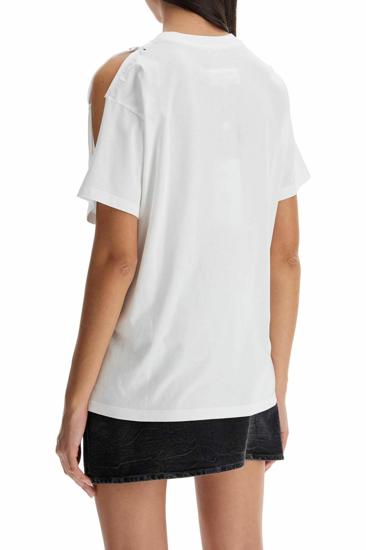 Tシャツ・カットソー MM6 Maison Margiela DESTROYED LOGO T-SHIRT MM6 Maison Margiela Men's Destroyed Logo T-Shirt in Black