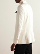 Zegna - Shawl-Collar Satin-Trimmed Silk Tuxedo Jacket - Neutrals