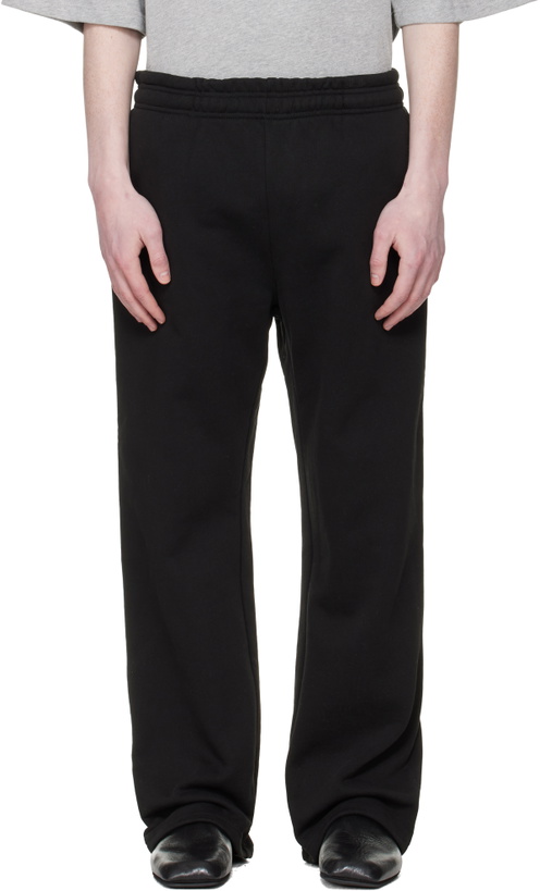 Photo: Entire Studios Black Straight Leg Sweatpants