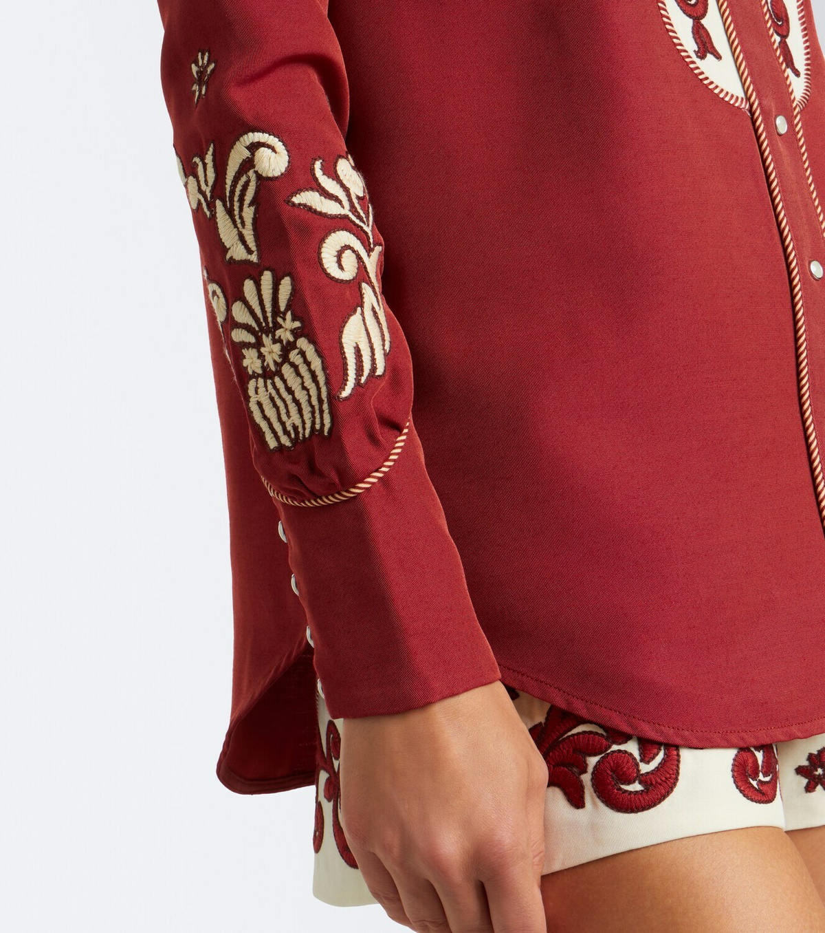Alémais Duke embroidered wool-blend shirt
