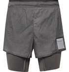 Satisfy - Coffee Thermal Short Distance Ripstop and Justice Shorts - Gray