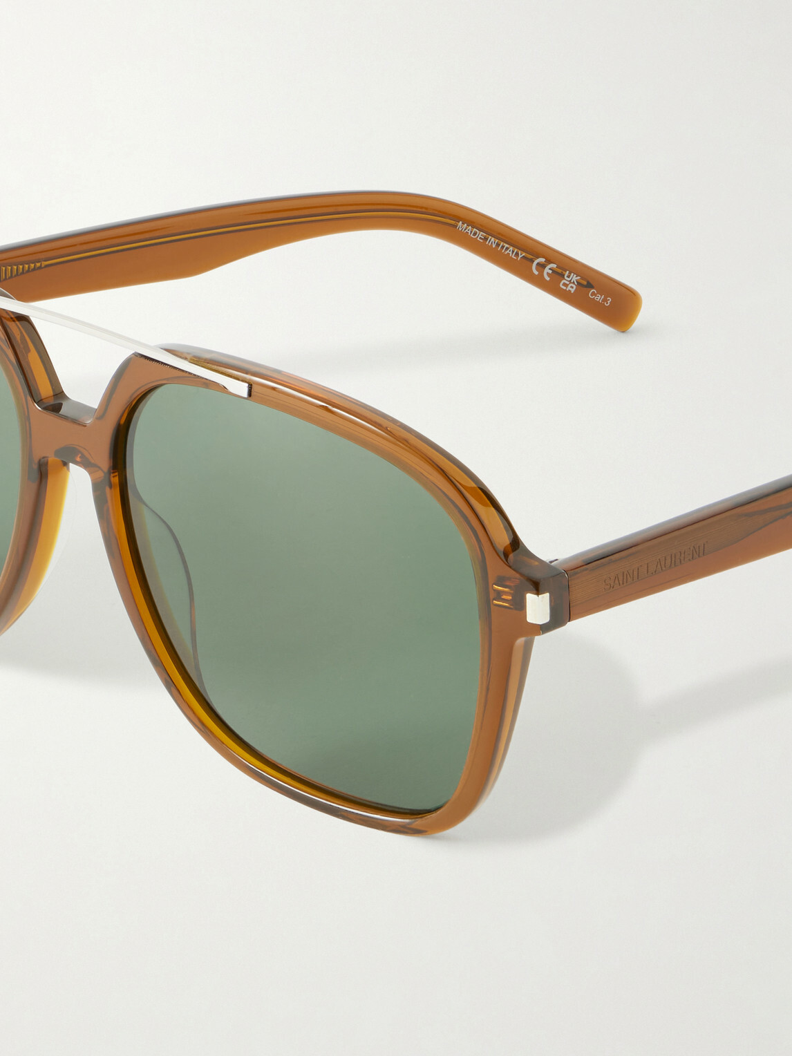 SAINT LAURENT - Squared-Frame Acetate Sunglasses