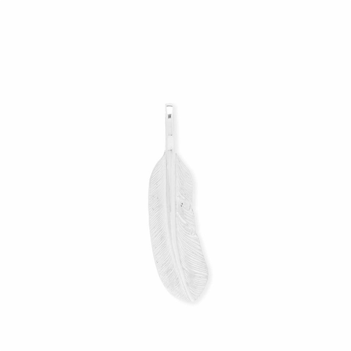 Photo: First Arrows Men's Feather Small Pendant in Silver