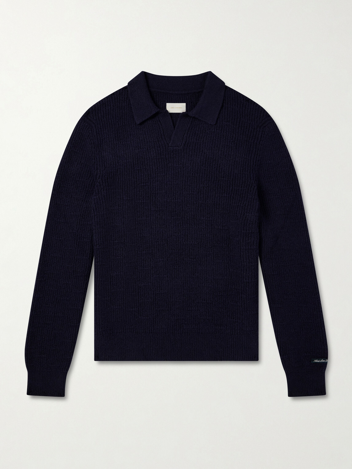 Aimé Leon Dore - Ribbed Cotton-Blend Bouclé Polo Shirt - Blue