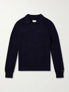 Aimé Leon Dore - Ribbed Cotton-Blend Bouclé Polo Shirt - Blue