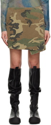 Song for the Mute Green Camouflage Miniskirt