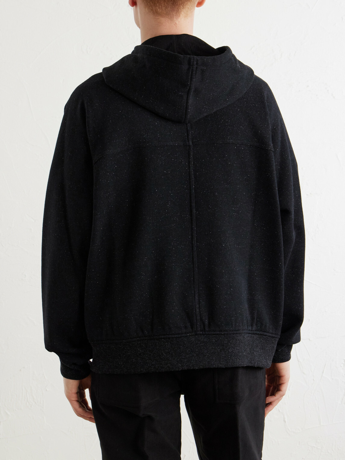 Rick Owens - Washed Wool and Cotton-Blend Zip-Up Hoodie - Black