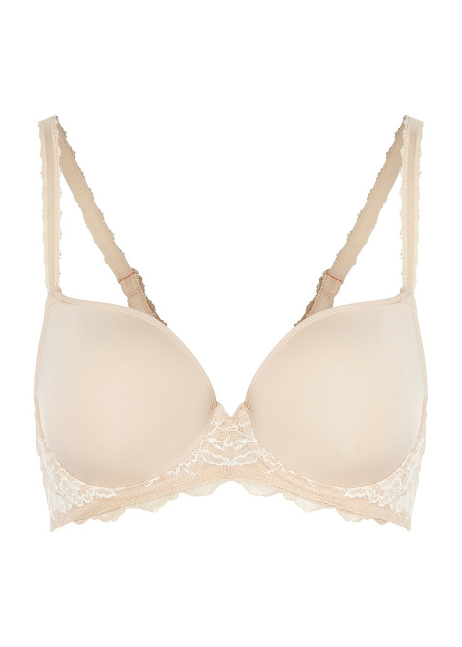 Wacoal Women's Lace Finesse Contour Bra - Full Coverage Underwire Bra With Adjustable Straps
