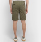 Canali - Cotton-Blend Twill Shorts - Green