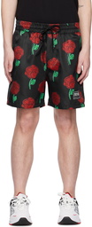 Versace Jeans Couture Black Printed Shorts