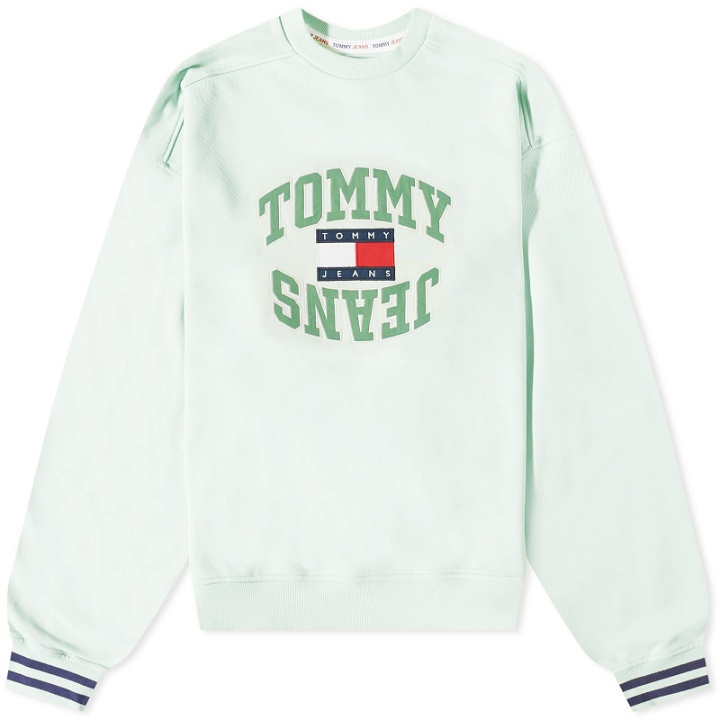 Photo: Tommy Jeans Men's Arched Logo Crew Sweat in Minty