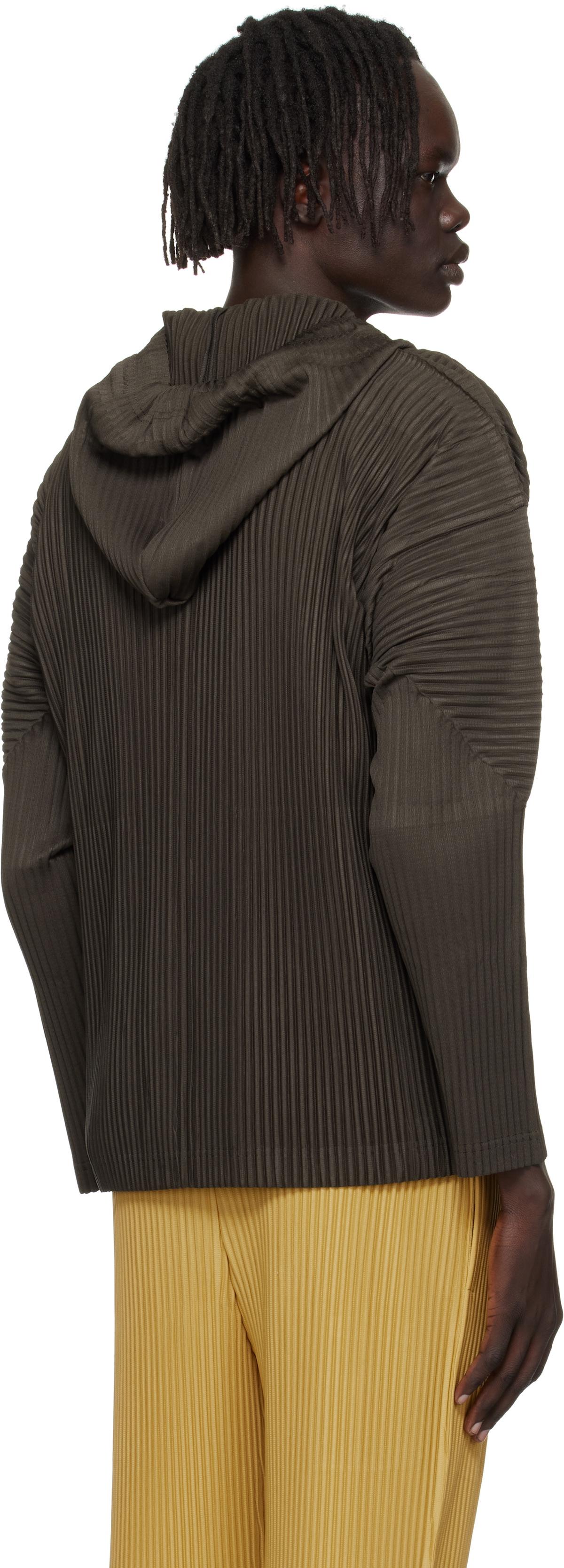 HOMME PLISSÉ ISSEY MIYAKE Brown Monthly Color June Hoodie Homme