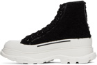 Alexander McQueen Black Shearling Sneakers