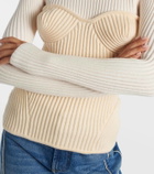 Jean Paul Gaultier Ribbed-knit wool-blend turtleneck sweater