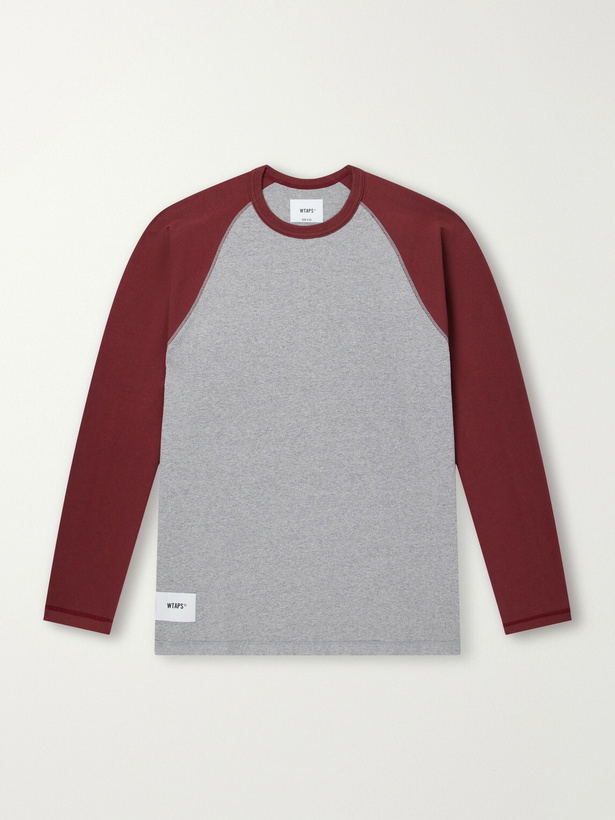 Photo: WTAPS - Ian Logo-Embroidered Cotton-Jersey T-Shirt - Gray