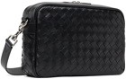 Bottega Veneta Black Leather Messenger Bag