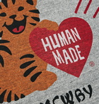 Human Made - Logo-Print Mélange Cotton-Jersey T-Shirt - Gray