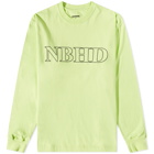 Neighborhood Men's Long Sleeve NH-4 T-Shirt in Neon Green