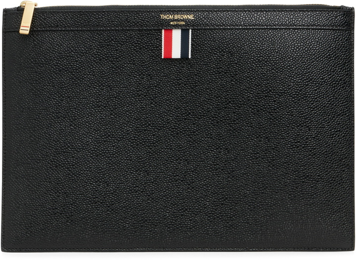 Photo: Thom Browne Black Pebble Grain Small Document Holder