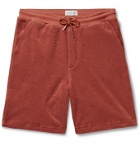 Hamilton and Hare - Fleece-Back Cotton-Terry Drawstring Shorts - Red